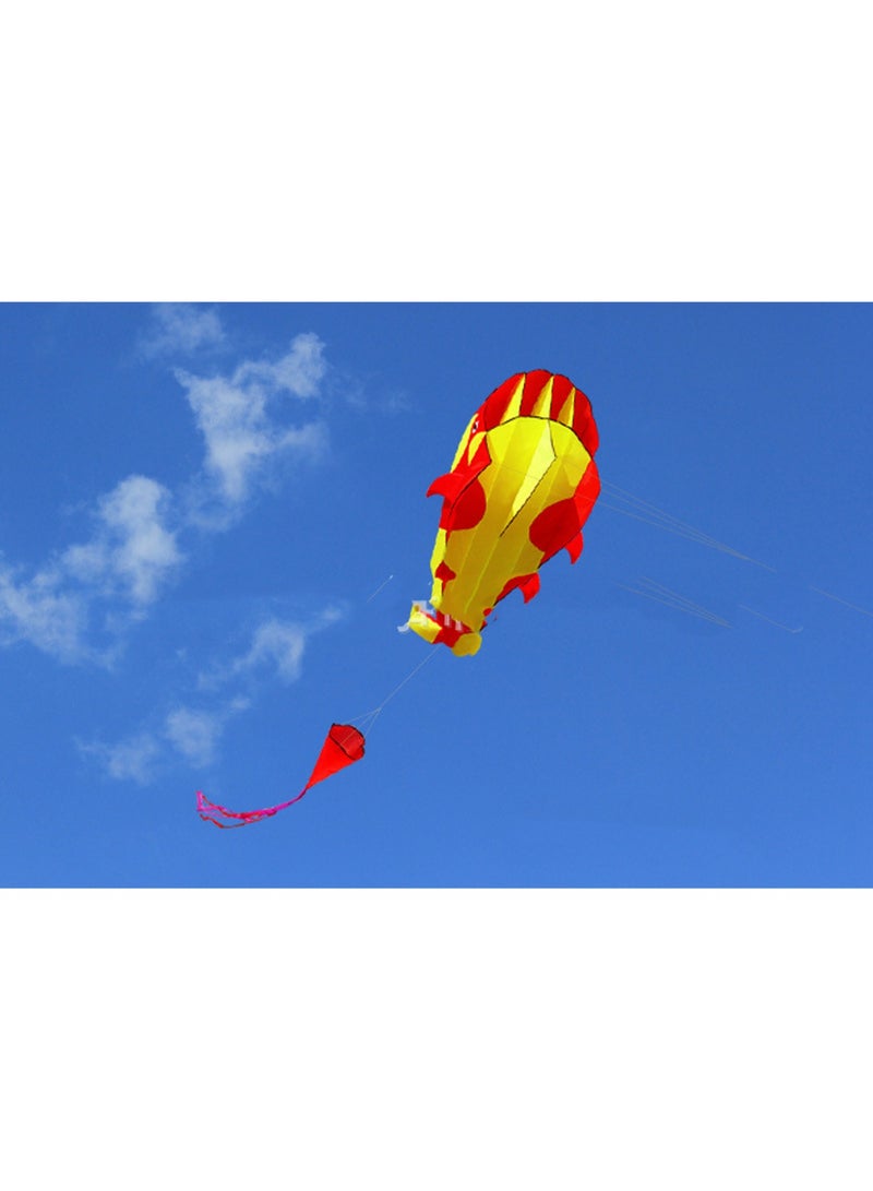 Red And Yellow Killer Whale Kite, Suitable For Children And Adults, Boneless Large Inflatable Mollusk Kite