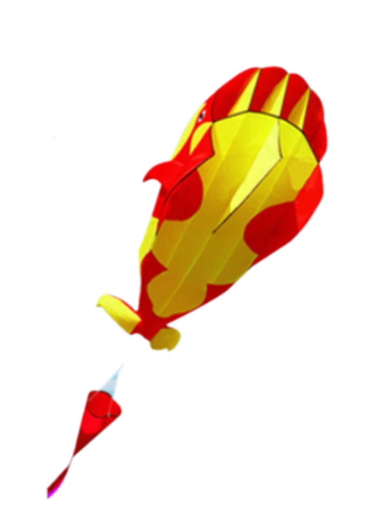 Red And Yellow Killer Whale Kite, Suitable For Children And Adults, Boneless Large Inflatable Mollusk Kite