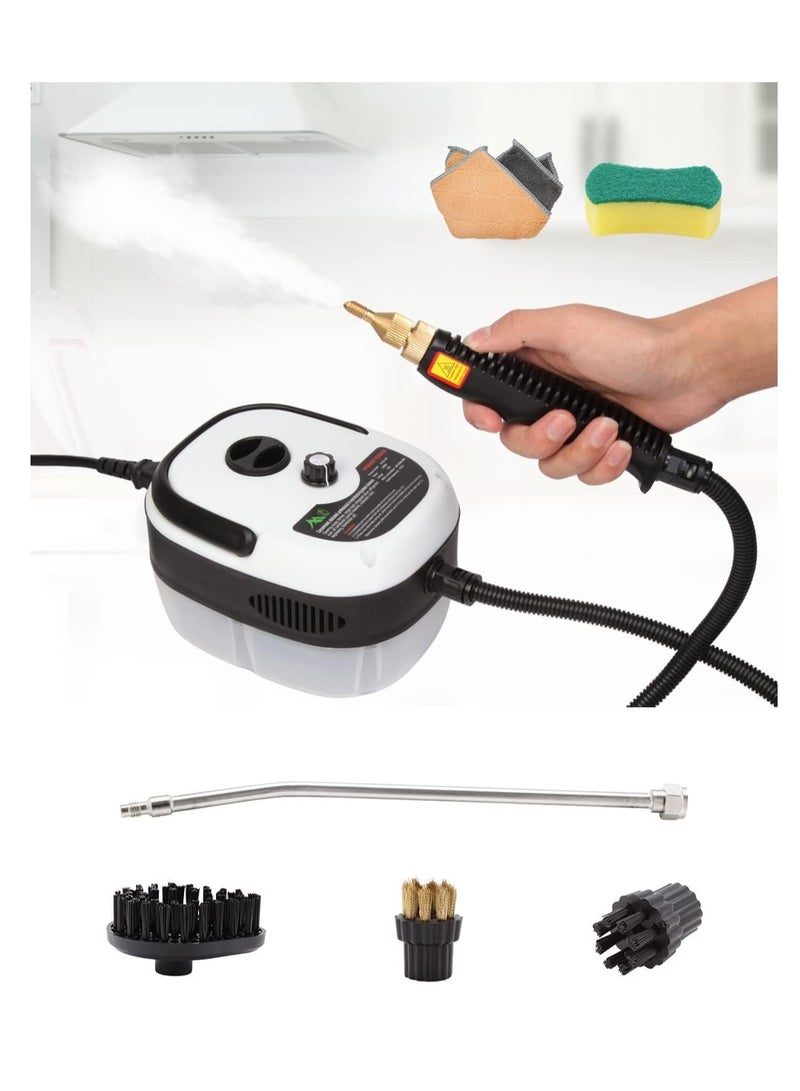 Powerful Handheld Steam Cleaner 2500W with 3 Brush Heads and Accessories for Home and Car Fast Heating High Temperature Cleaning