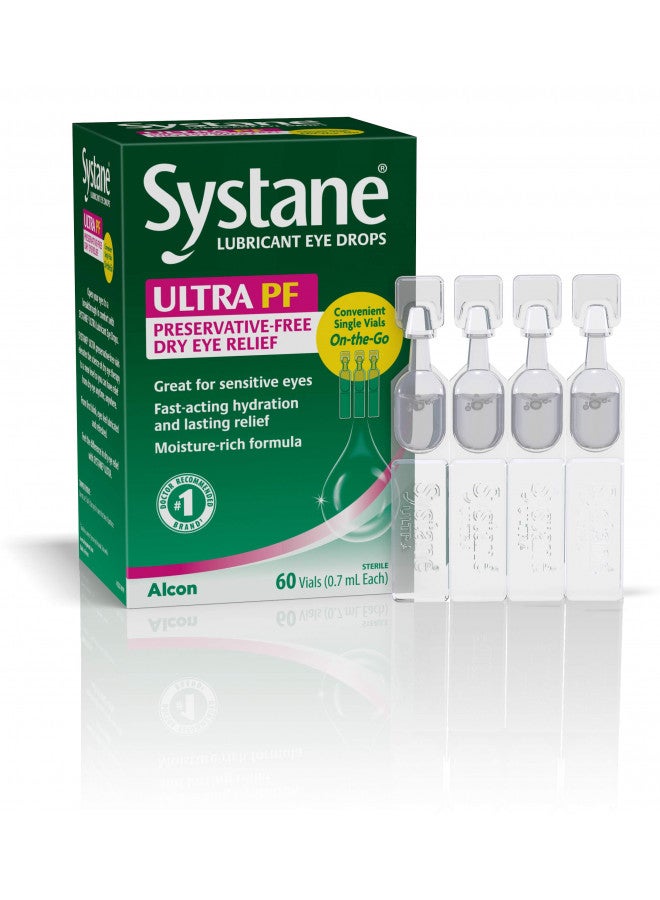 Systane Ultra Lubricant Eye Drops, 60 Count (Pack of 1), (Packaging may vary)