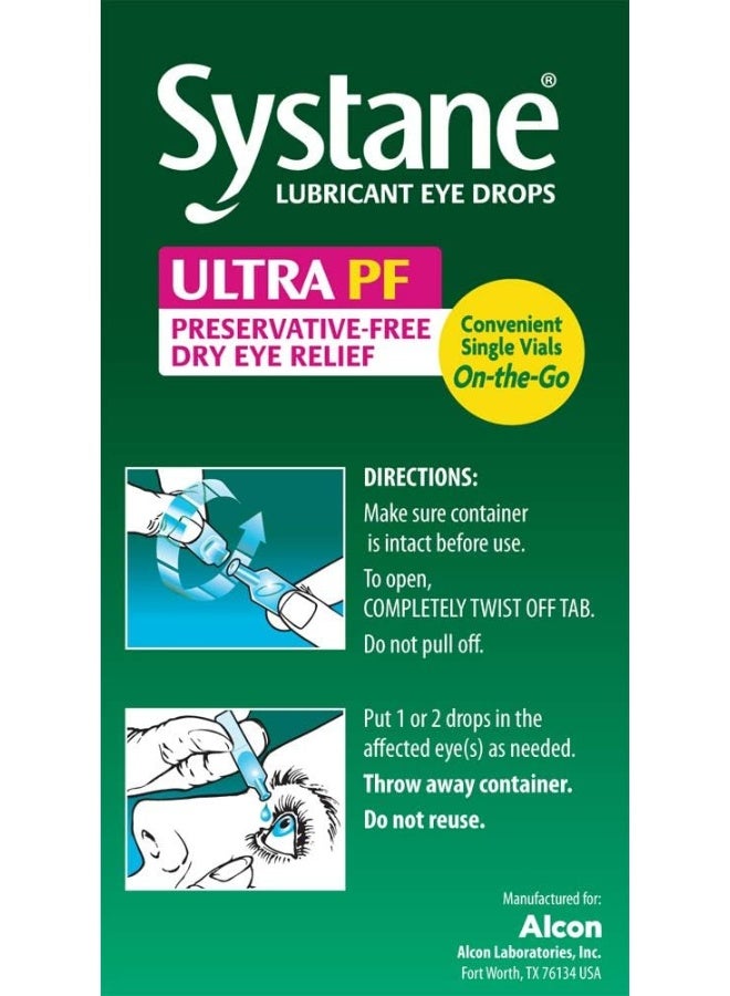 Systane Ultra Lubricant Eye Drops, 60 Count (Pack of 1), (Packaging may vary)