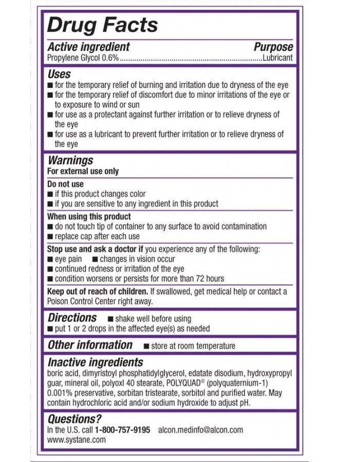 Systane Complete Lubricant Eye Drops, 0.34 Fl Oz, 2 Count (Pack of 1)