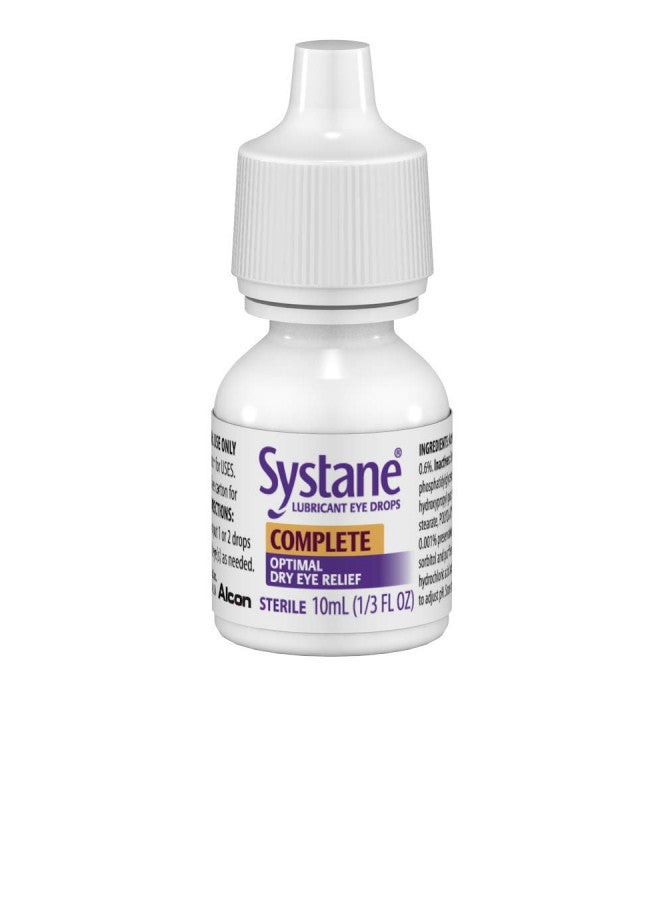 Systane Complete Lubricant Eye Drops, 0.34 Fl Oz, 2 Count (Pack of 1)