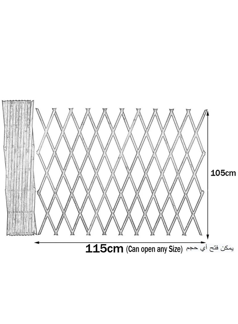 Wooden Fence Brown 115x105cm 8pcs