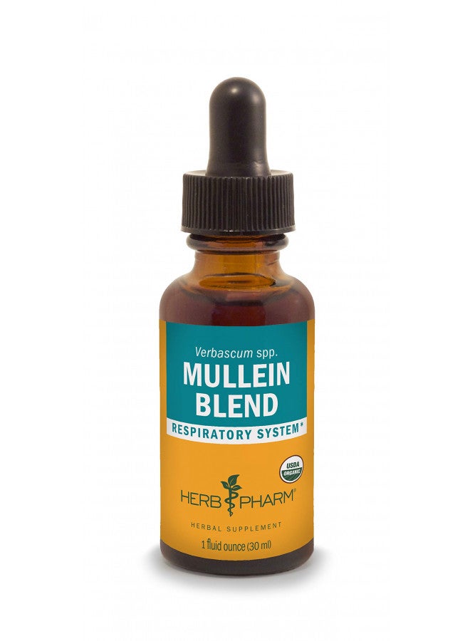 Herb Pharm Certified Organic Mullein Blend Liquid Extract for Respiratory System Support - 1 Ounce