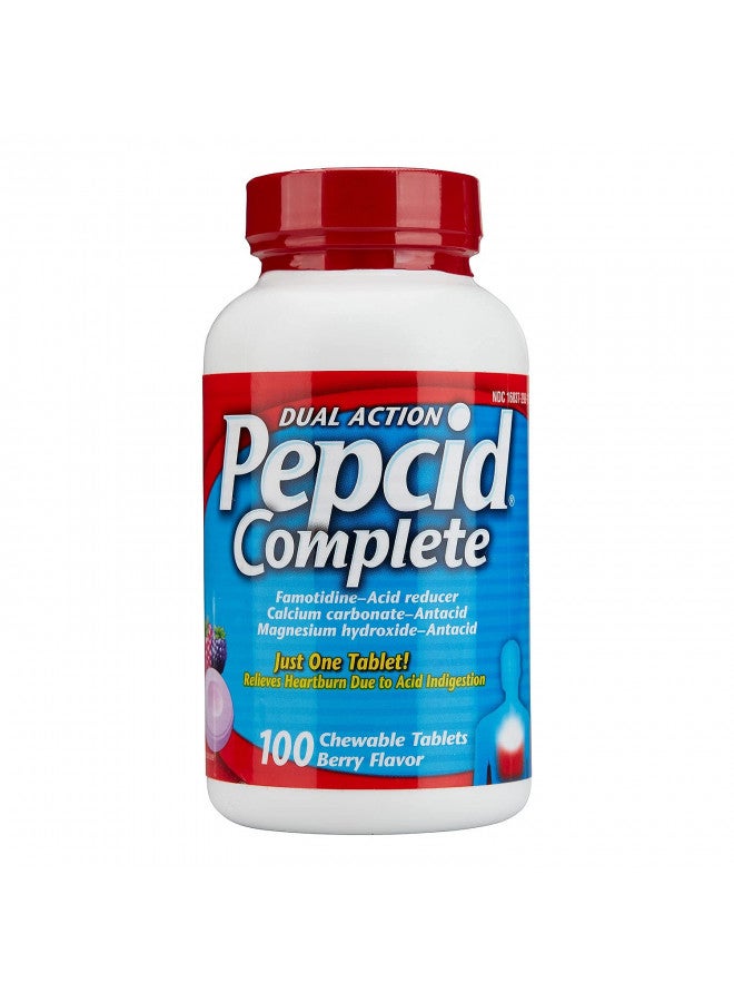 Pepcid Complete Dual Action Chewable Tablets Berry Flavor (100 Count)