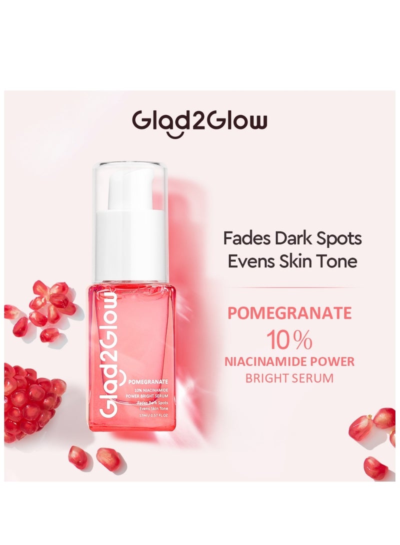 Glad2Glow Brightening set Pomegranate 10% Niacinamide Bright Serum 17ml + Pomegranate 5% Niacinamide Brightening Moisturizer 30g