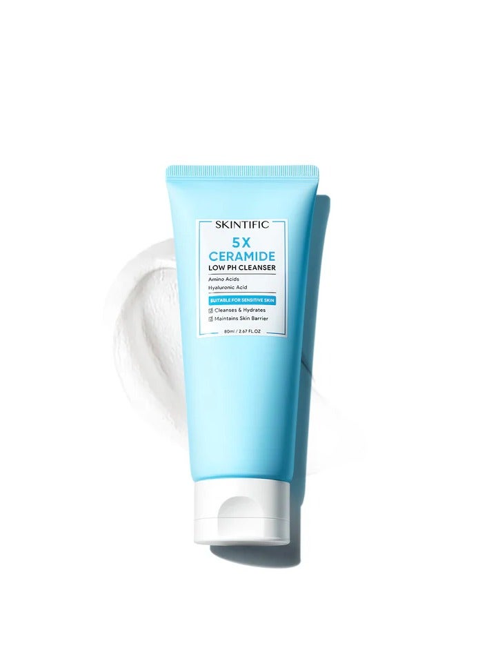 SKINTIFIC 5X Ceramide Low pH Cleanser Facial Wash 80ML