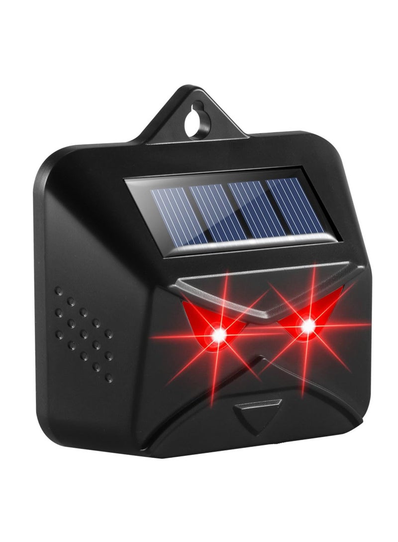 Solar Animal Repeller - Humane Coyote & Fox Deterrent with Flashing Red Lights, Waterproof Nighttime Protection for Yard & Farm, Effective Skunk Repellent Device