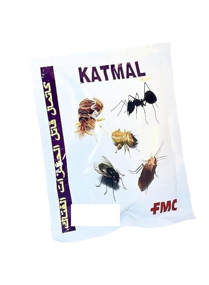 Katmal Household All Insects Terminator Powder is a Highly Effective Pest Control Solution Designed to Eliminate a Wide Range of Insects in Residential Setting Bulk Package Contains Individual Packs of 100 Grams Each Totaling 1 Kilogram Providing Ample Supply for Comprehensive Pest Management.