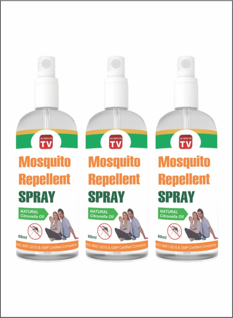 Citronella-Based Mosquito Repellent for All Ages 3pc