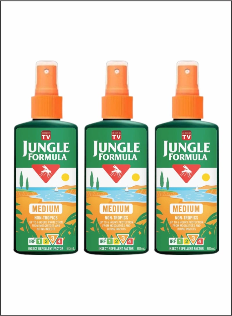 Pack of 3 Jungle Formula Superior Mosquito Repellent for Maximum Safety in Any Environment