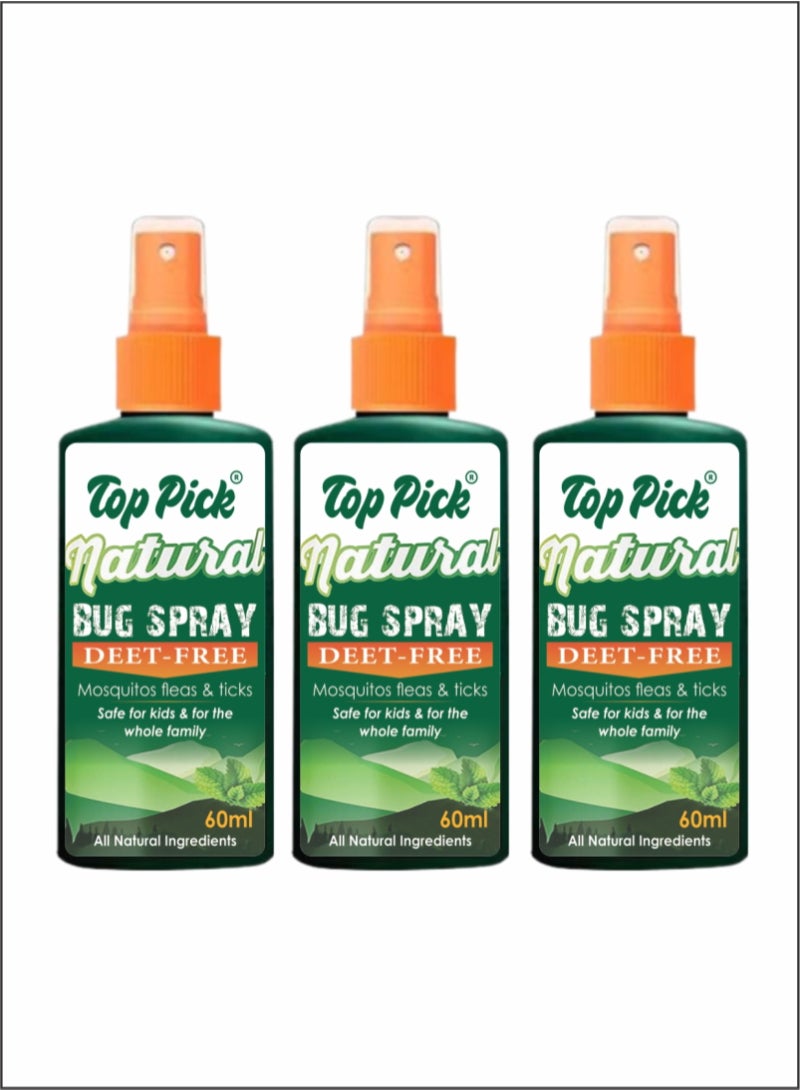 DEET-Free Bugs And Mosquito Repellent for Children and Adults (3Pcs)