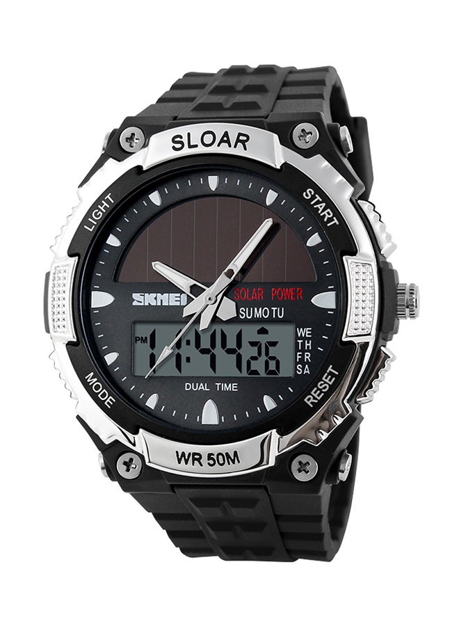 Water Resistant Analog & Digital Watch 1049 - 44 mm - Black