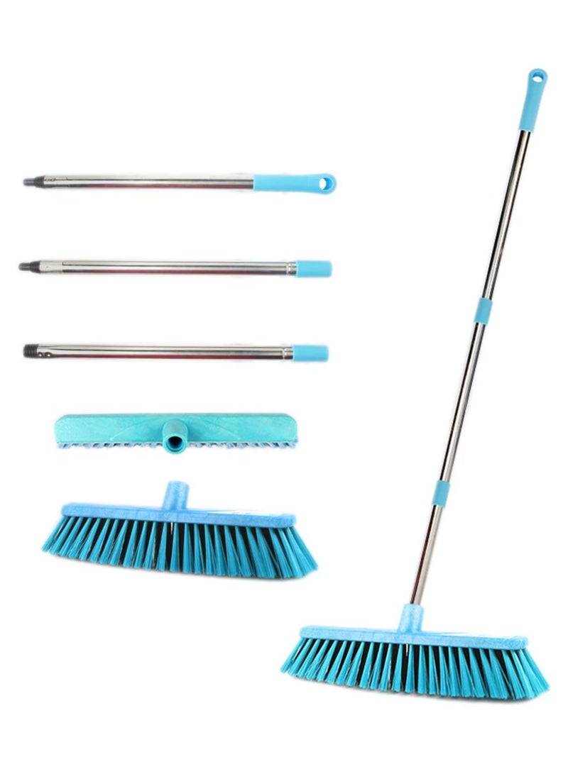 Floor Scrub Brush With Long Handle Heavy Duty Deck Scrubber Boat Scrub Brush Stiff Outdoor