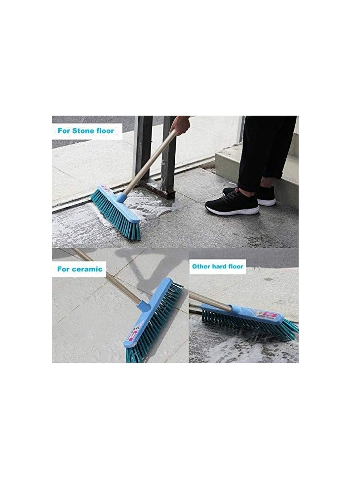 Floor Scrub Brush With Long Handle Heavy Duty Deck Scrubber Boat Scrub Brush Stiff Outdoor