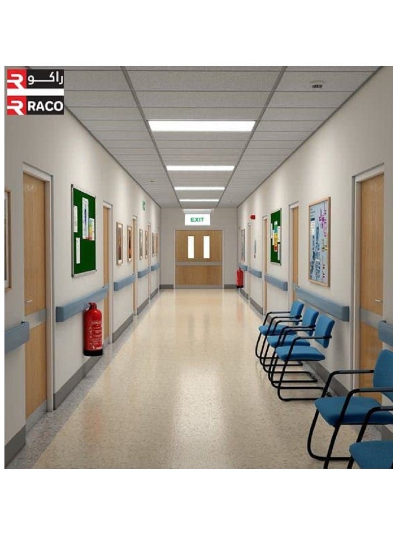 RACO RR Escape LED Sign Emergency Exit Light with Battery Backup, Acrylic Clear Panel Exit Sign Exit Light