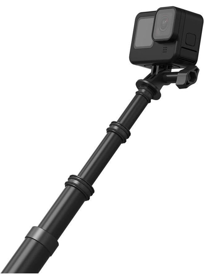 Carbon Fiber Selfie Stick, 40cm-300cm Extendable, 180° Rotation, Anti-Slip Soft Grip, 3m Long for Group Shots