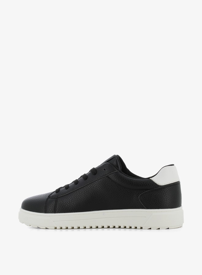Men's Textured Sneakers with Lace-Up Closure
