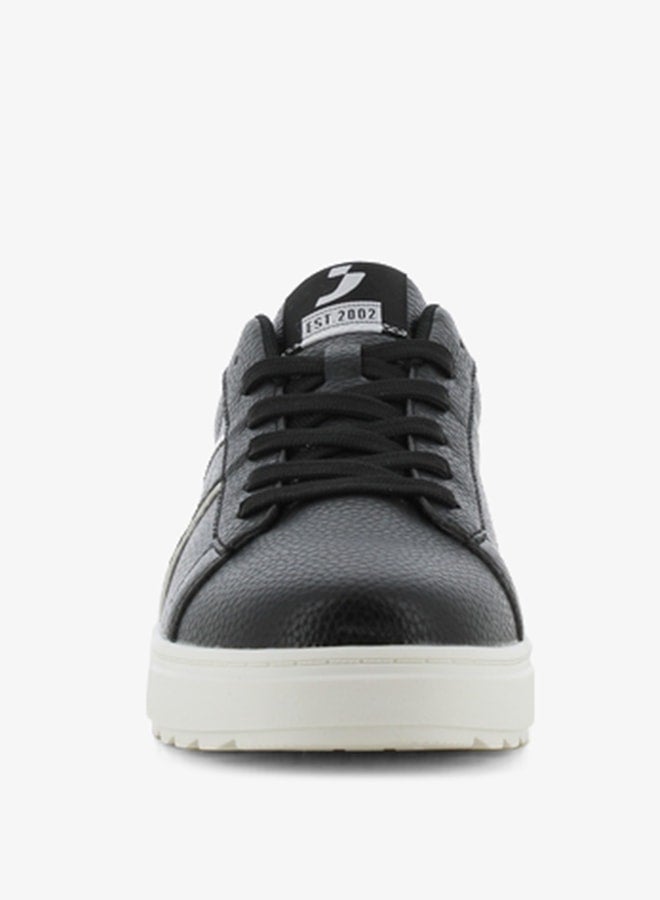 Men's Textured Sneakers with Lace-Up Closure