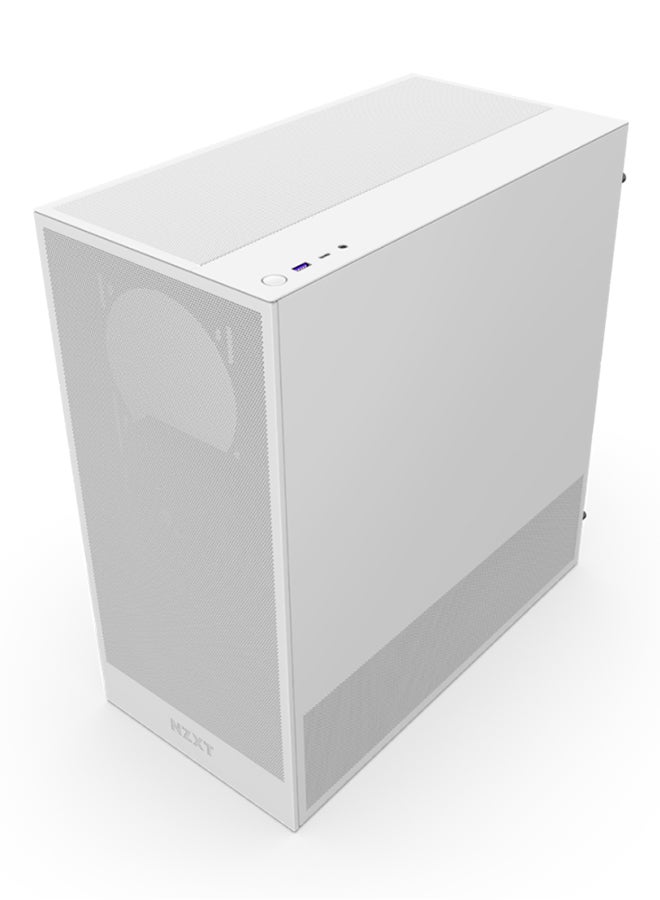 H5 Flow Compact Mid-Tower ATX Airflow Case, More Air to the GPU, Fits Large Radiators, Optimized for Airflow, Pre-Installed Fans, Easy Cable Management, Tool-less Access, Strong and Sleek, CC-H52FW-01