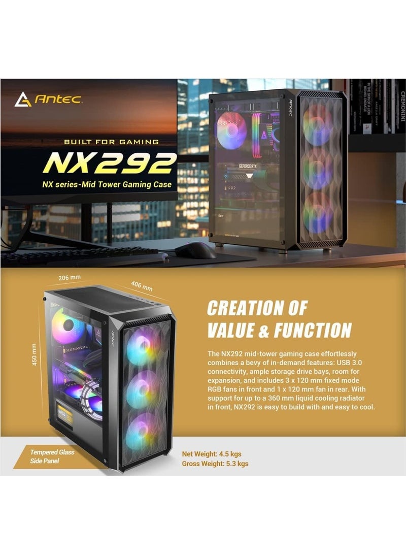 Antec NX Series NX292 Mid-Tower ATX Gaming Case