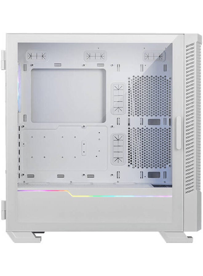 MPG VELOX 100R Mid-Tower ATX Gaming PC Case, Tempered Glass Front Panel, 4x 120mm ARGB Fans, Support Up to 360mm Radiator, Vertical GPU Mount, Optimized Airflow, Type-C, 306-7G18W22-809 White