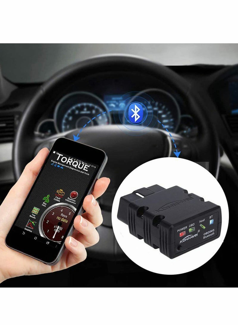 OBD2 Bluetooth Scanner, Bluetooth Wireless OBD-II Car Auto Diagnostic Scan Tools