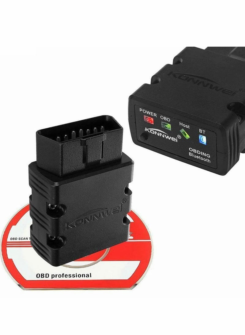 OBD2 Bluetooth Scanner, Bluetooth Wireless OBD-II Car Auto Diagnostic Scan Tools