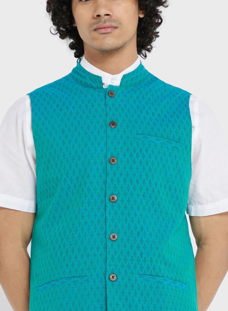 Printed Nehru Jacket