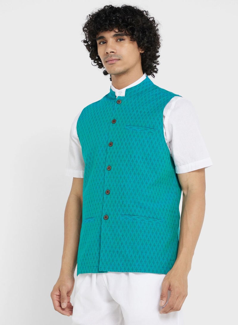 Printed Nehru Jacket