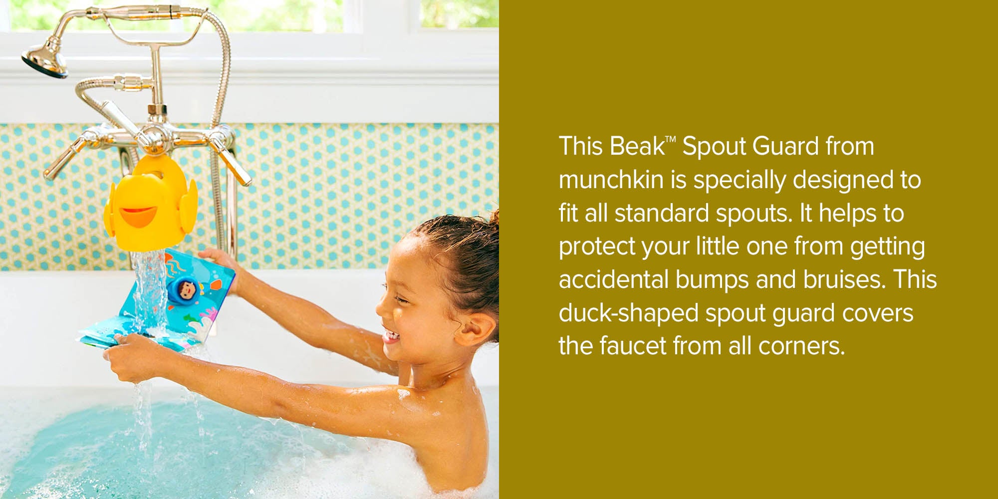 Beak Tub Spout Guard - Yellow/Orange