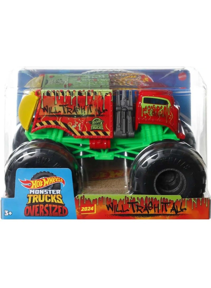 Monster Trucks Oversized Will Trash It All Diecast Car