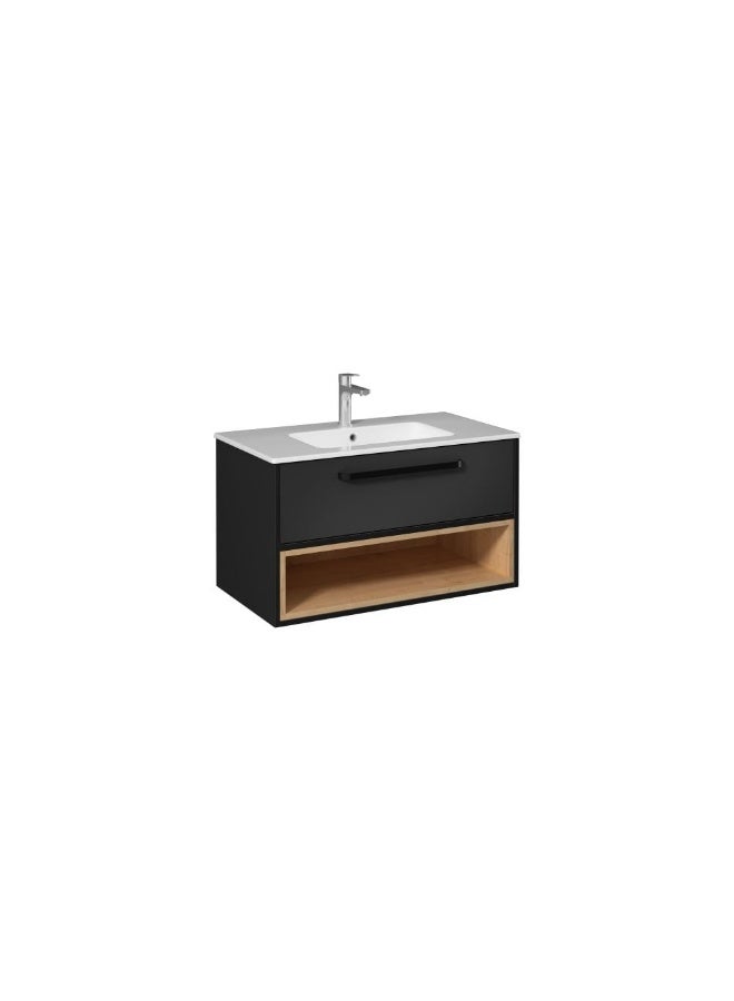 Milano Modern And Stylish Design Cavalli Inbuilt Molded Basin With Out Mirror And Large Storage Drawer