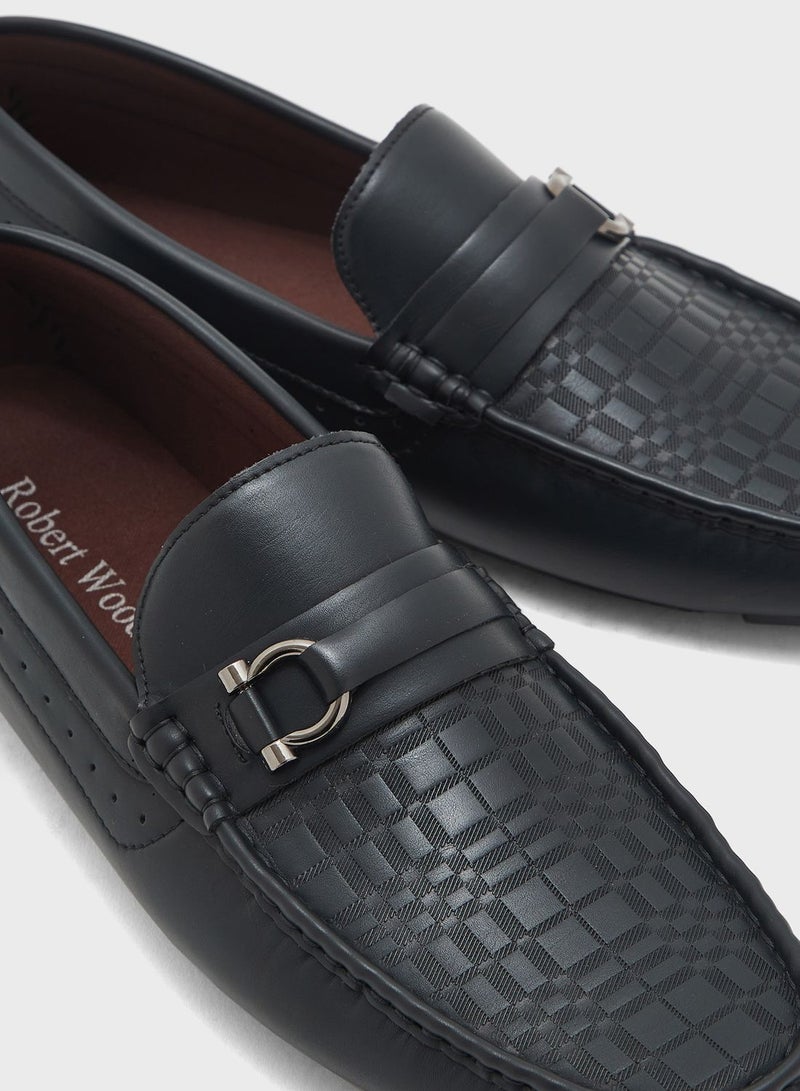 Faux Leather Driver Loafers