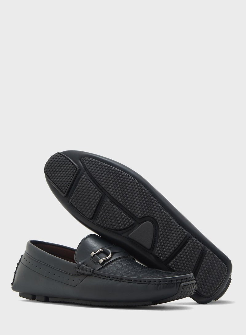 Faux Leather Driver Loafers