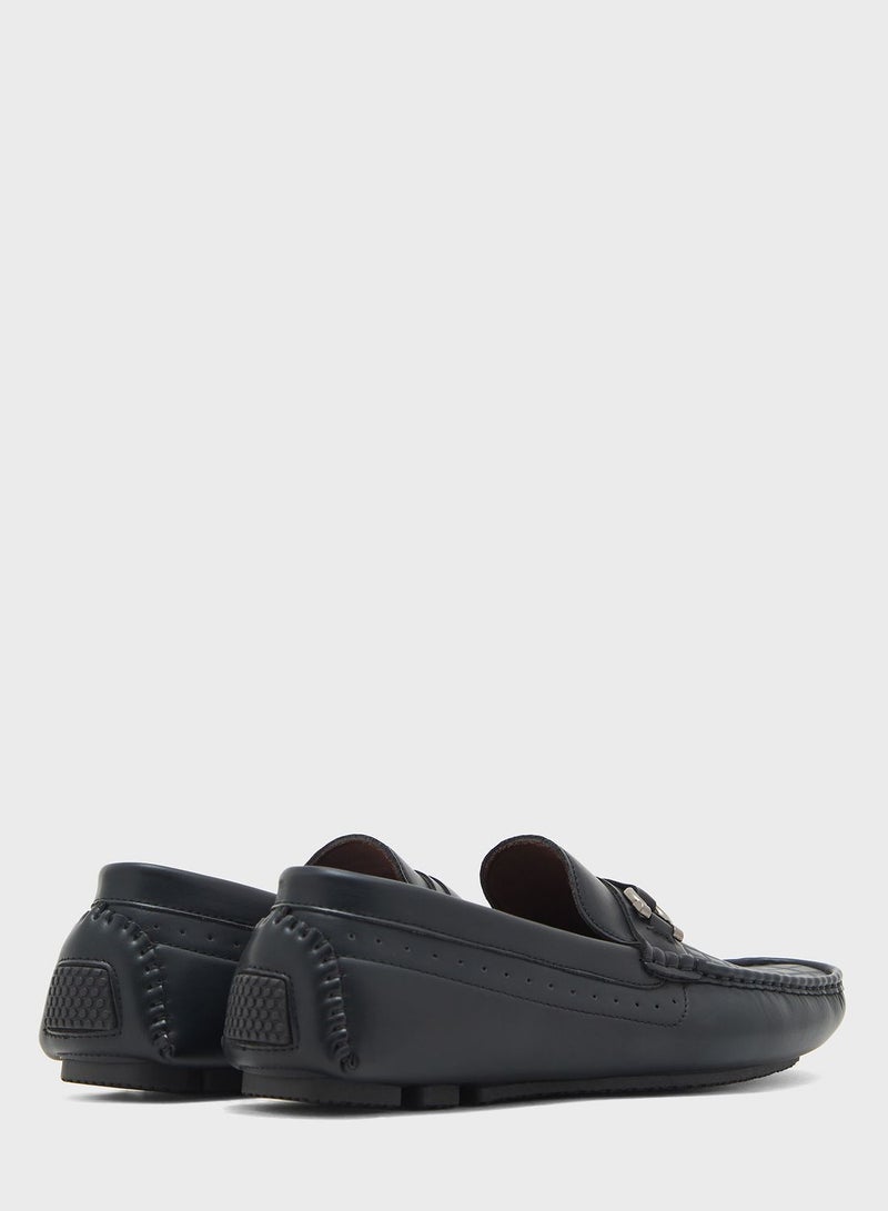 Faux Leather Driver Loafers