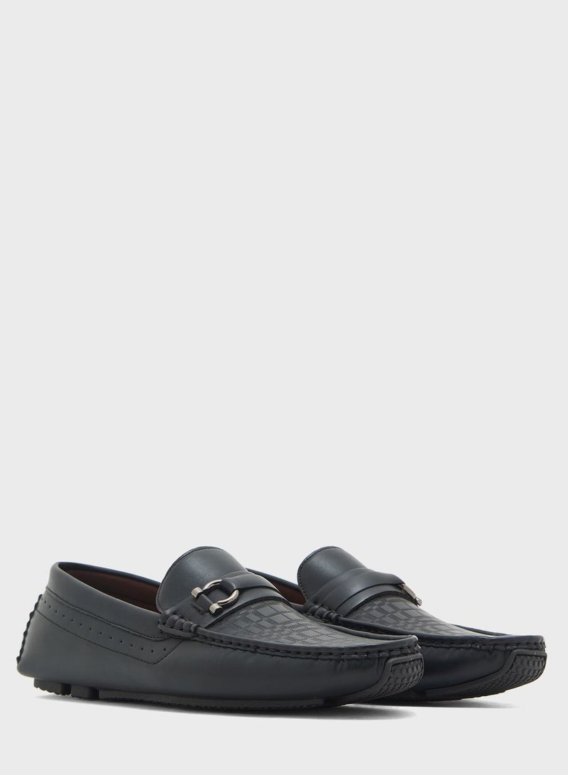 Faux Leather Driver Loafers