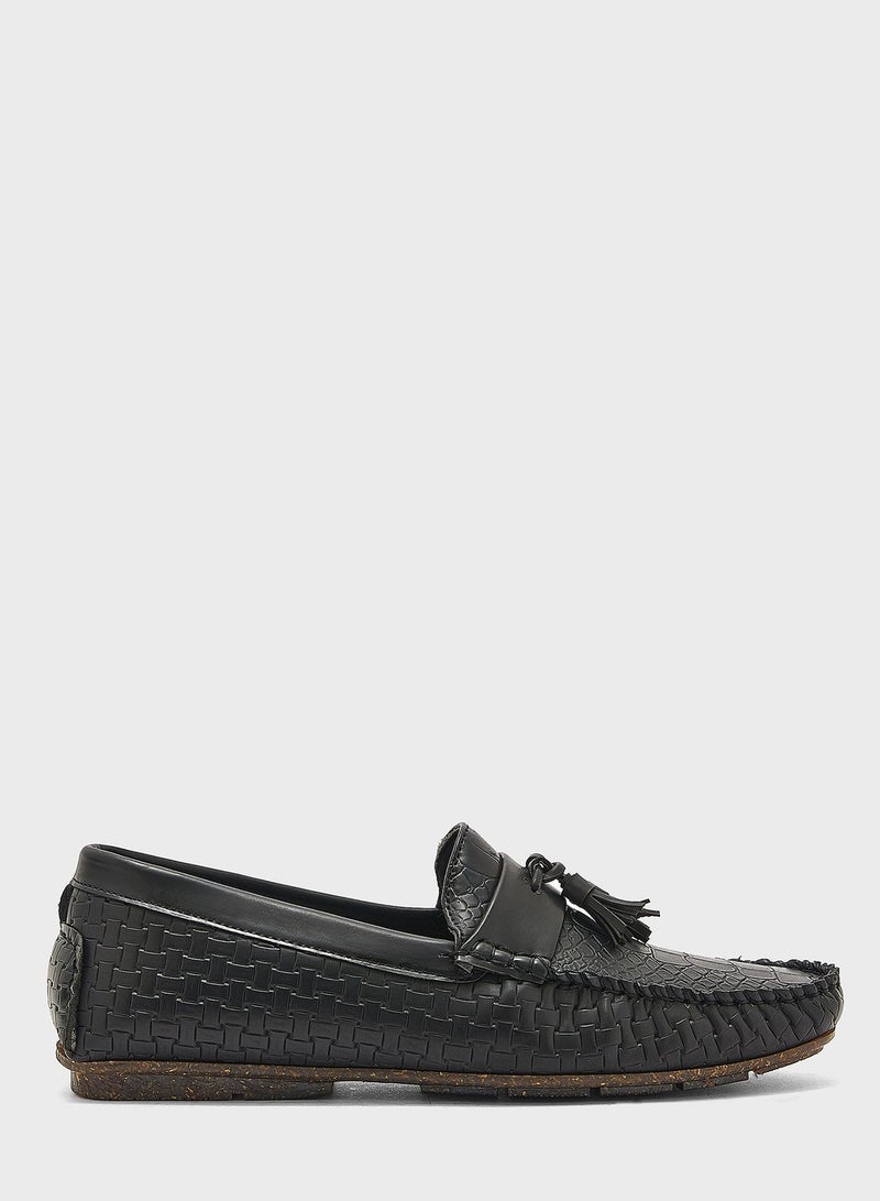 Leatherette Tassel Loafers