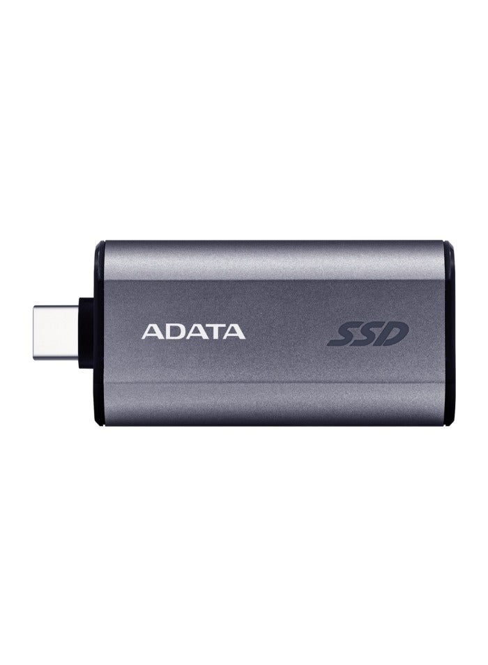 ADATA SC750 500GB External Portable SSD USB-C 3.2 Gen 2 | High-speed Up to 1000 MB/s- | Black Titanium