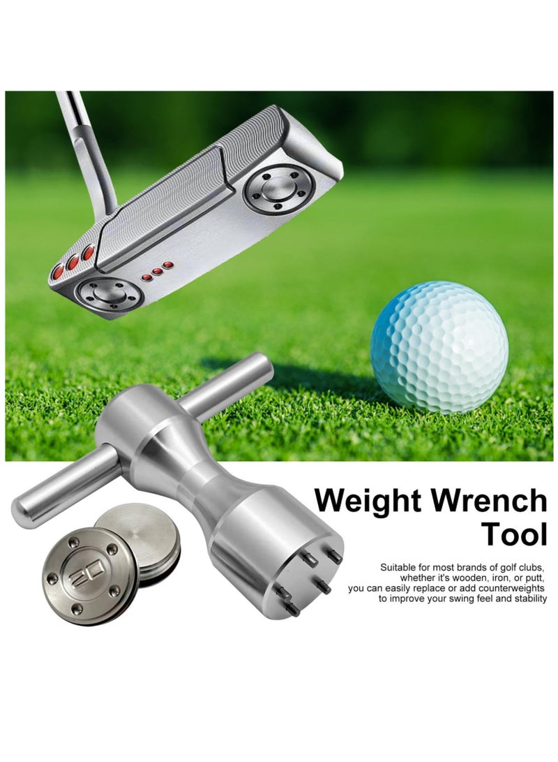 Durable 20g Golf Putter Weights Wrench Kit with 5 Pin Tool for Golf Clubs Compact and Easy to Use