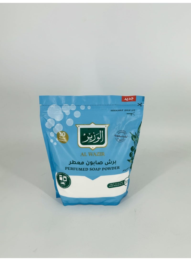 Al Wazir Perfumed Washing Soap Powder 900Gm   Upgraded Formula-Made With Olive Oil   For Hand  Automatic & Semi-Automatic Washing Machines