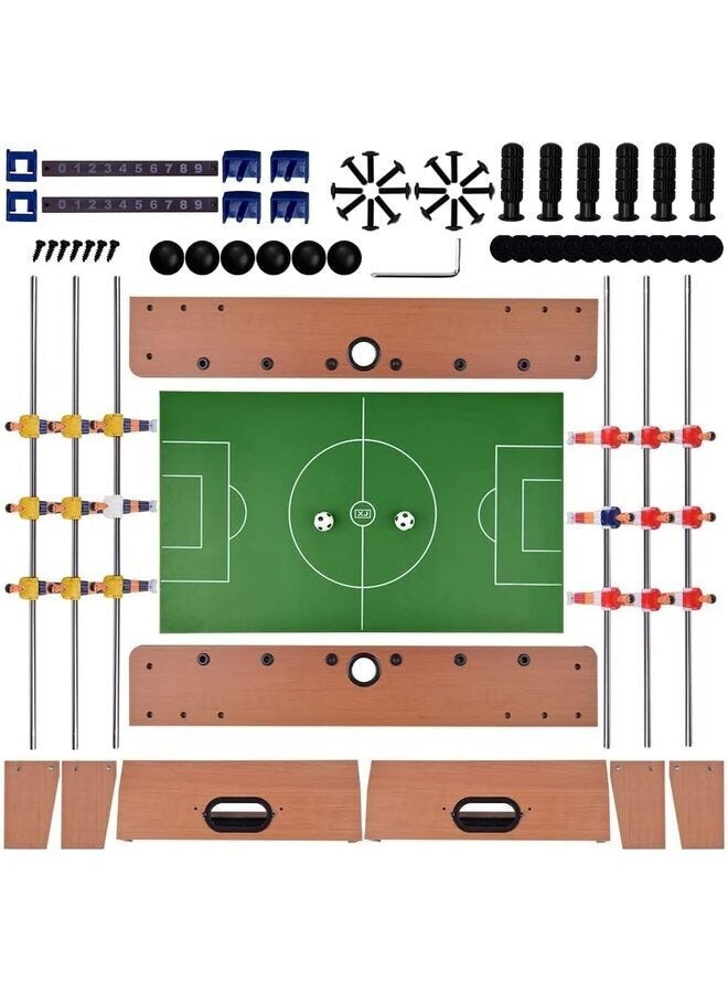 Football Tabletop Games, Table Football Toy for Kids Adults Hand Soccer Table Set Tabletop Indoor foosball Wooden Top Mini Game Portable Soccer Table (69*37*22.5CM)