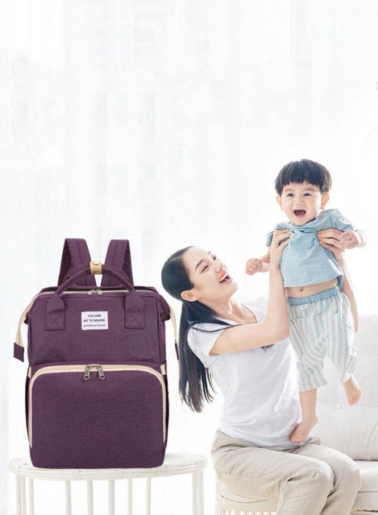 Portable Foldable Mommy Bag - Multi-Use and Converts to Baby Bed