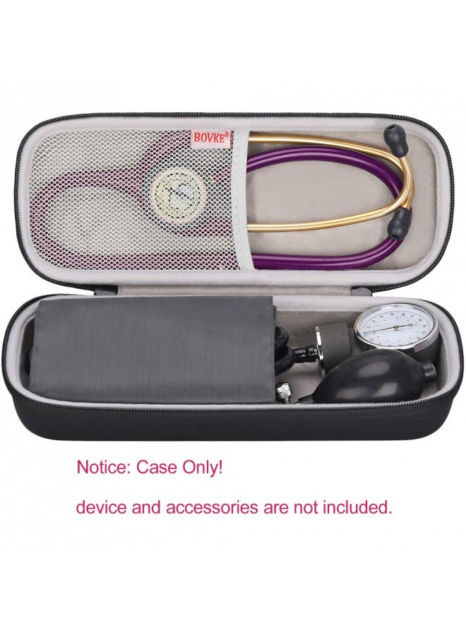 Stethoscope Case for 3M Littman Classic III Monitoring, Lightweight II S.E, Cardiology IV Diagnostic Stethoscopes - Extra Room fits Pen Light Scissors Pulse Oximeter Nurse Accessories, Black