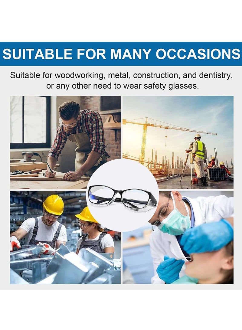 Safety Glasses, Anti Pollen Goggles, Anti-fog, Scratch Resistant, Clear Wraparound Lenses and No-Slip Grips, Adjustable, Lab Goggles, UV400 Protection for Men and Women (Pack of 1)