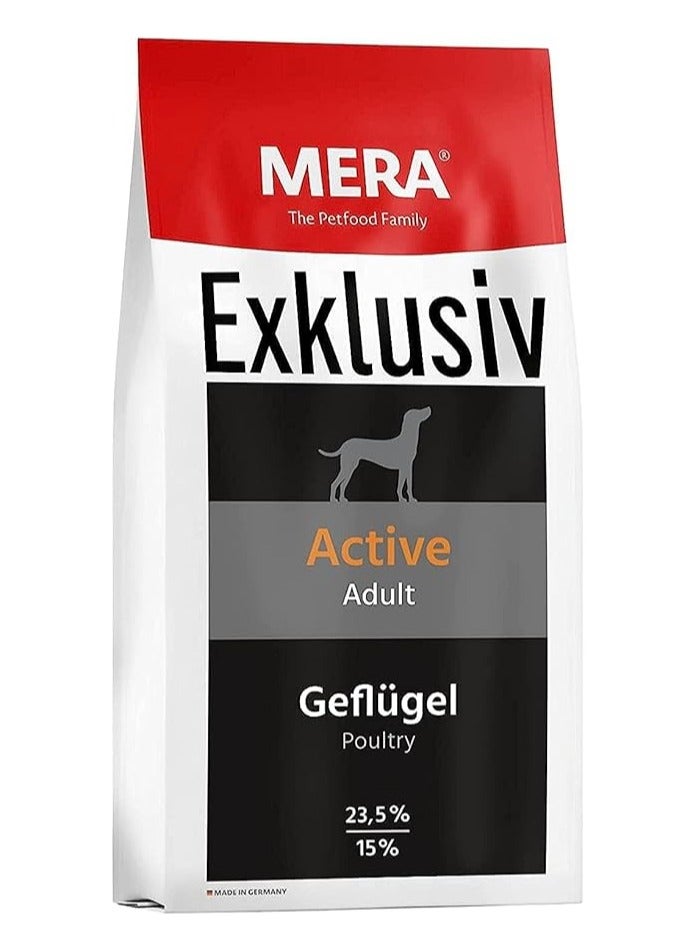 Mera Exclusive High Energy Adult Dog Food - Complete Nutrition for Active and Sporty Dogs 15 kg