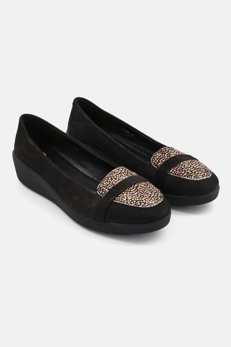 Women Slip On Casual Loafer Shoes, Black