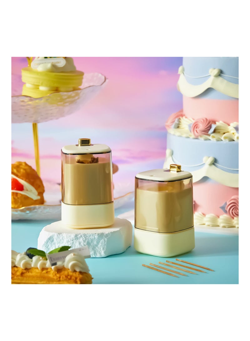 Toothpick Storage Box 4 Pcs Automatic Toothpick Dispenser Pop up Toothpick Holder Dispenser Novelty Sturdy Tooth Pick Holder Safe Thickening Toothpicks Container for Home Kitchen Restaurant