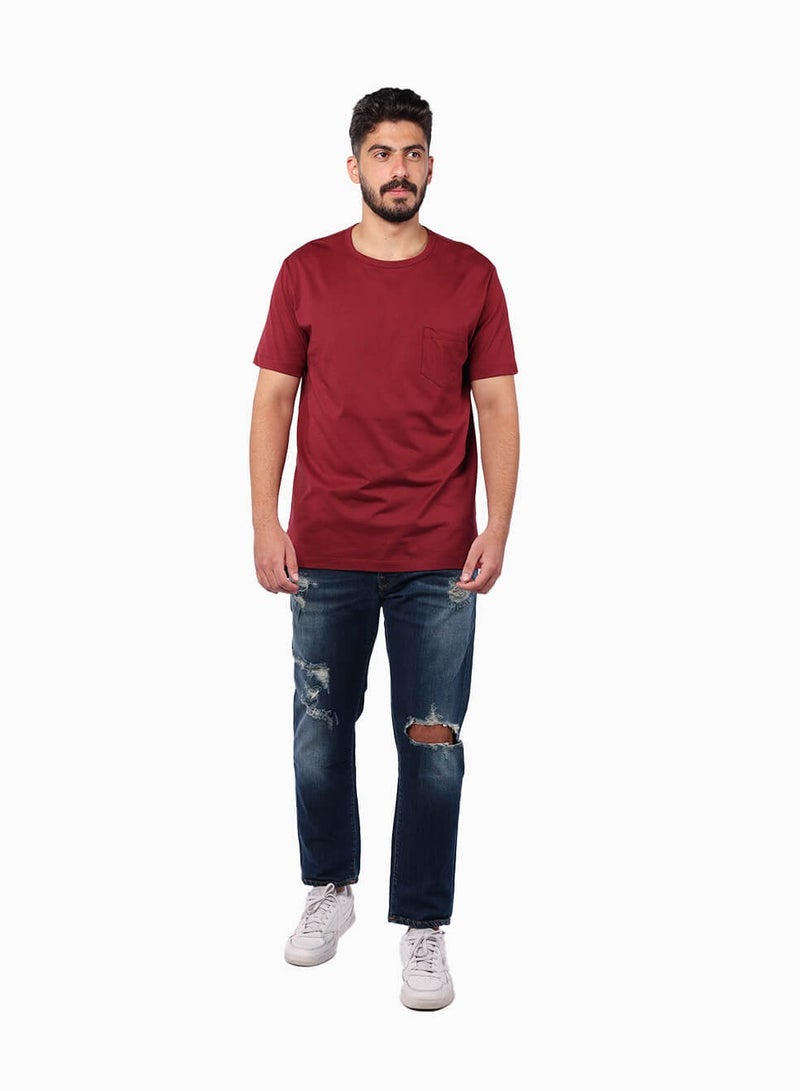 WUDY ANK DENIM Straight Fit Distressed Blue Jeans for Men - Stylish and Edgy Casual Denim